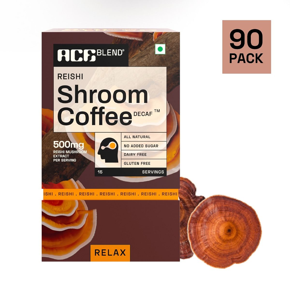 Ace Blend Reishi SHROOM COFFEE™ | 90 serves | Decaf Mushroom Coffee | KSM 66 Ashwagandha | L-Theanine | MCT | Relax | Deep Sleep | 100% Arabica | I...
Ace Blend Reishi SHROOM COFFEE™ | 90 serves | Decaf Mushroom Coffee | KSM 66 Ashwagandha | L-Theanine | MCT | Relax | Deep Sleep | 100% Arabica | I...