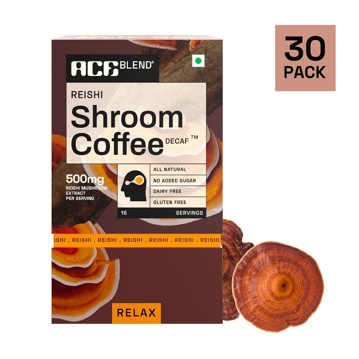 Ace Blend Reishi SHROOM COFFEE™ | 30 serves | Decaf Mushroom Coffee | KSM 66 Ashwagandha | L-Theanine | MCT | Relax | Deep Sleep | 100% Arabica | I...
Ace Blend Reishi SHROOM COFFEE™ | 30 serves | Decaf Mushroom Coffee | KSM 66 Ashwagandha | L-Theanine | MCT | Relax | Deep Sleep | 100% Arabica | I...