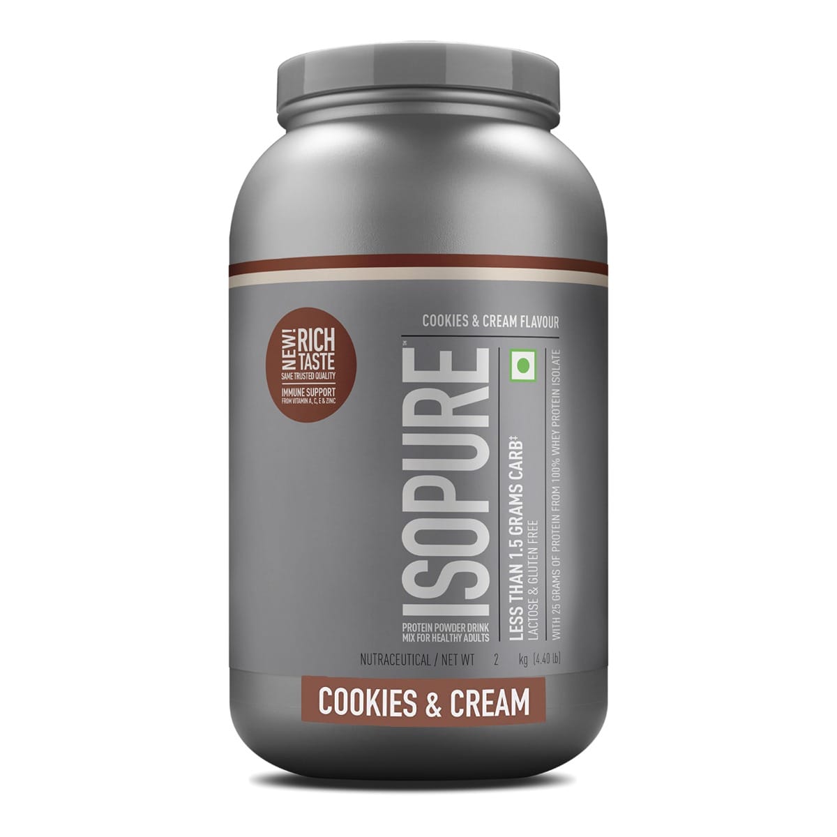 Isopure 100% Whey Isolate Protein 4.40 lbs(2 kg) Cookies & Cream, With Vitamins for Immune support, Lactose & Gluten-Free, Vegetarian protein for M...
Isopure 100% Whey Isolate Protein 4.40 lbs(2 kg) Cookies & Cream, With Vitamins for Immune support, Lactose & Gluten-Free, Vegetarian protein for M...