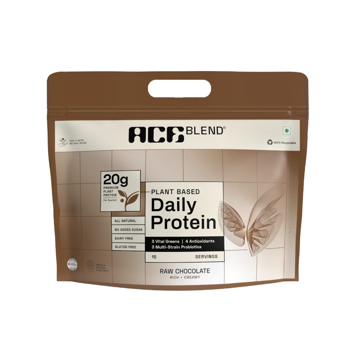 Ace Blend DAILY 20G Premium Plant Protein & Superfoods| Raw Chocolate | Daily Protein | 4 Vital Greens | 4 Antioxidants | 3 Probiotics | Blended fo...
Ace Blend DAILY 20G Premium Plant Protein & Superfoods| Raw Chocolate | Daily Protein | 4 Vital Greens | 4 Antioxidants | 3 Probiotics | Blended fo...