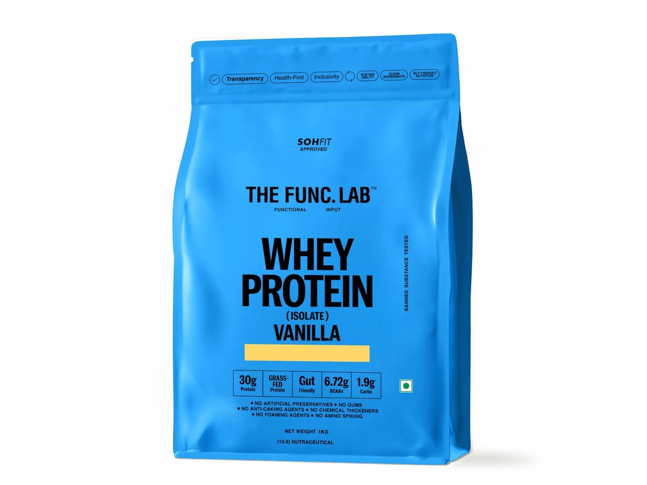 The Func. Lab Whey Protein Isolate - Vanilla Flavour | 1 kg | Grass‑Fed, 30g Protein, 6.72g BCAA per Scoop | High Protein Supplement for Muscle Gro...
The Func. Lab Whey Protein Isolate - Vanilla Flavour | 1 kg | Grass‑Fed, 30g Protein, 6.72g BCAA per Scoop | High Protein Supplement for Muscle Gro...