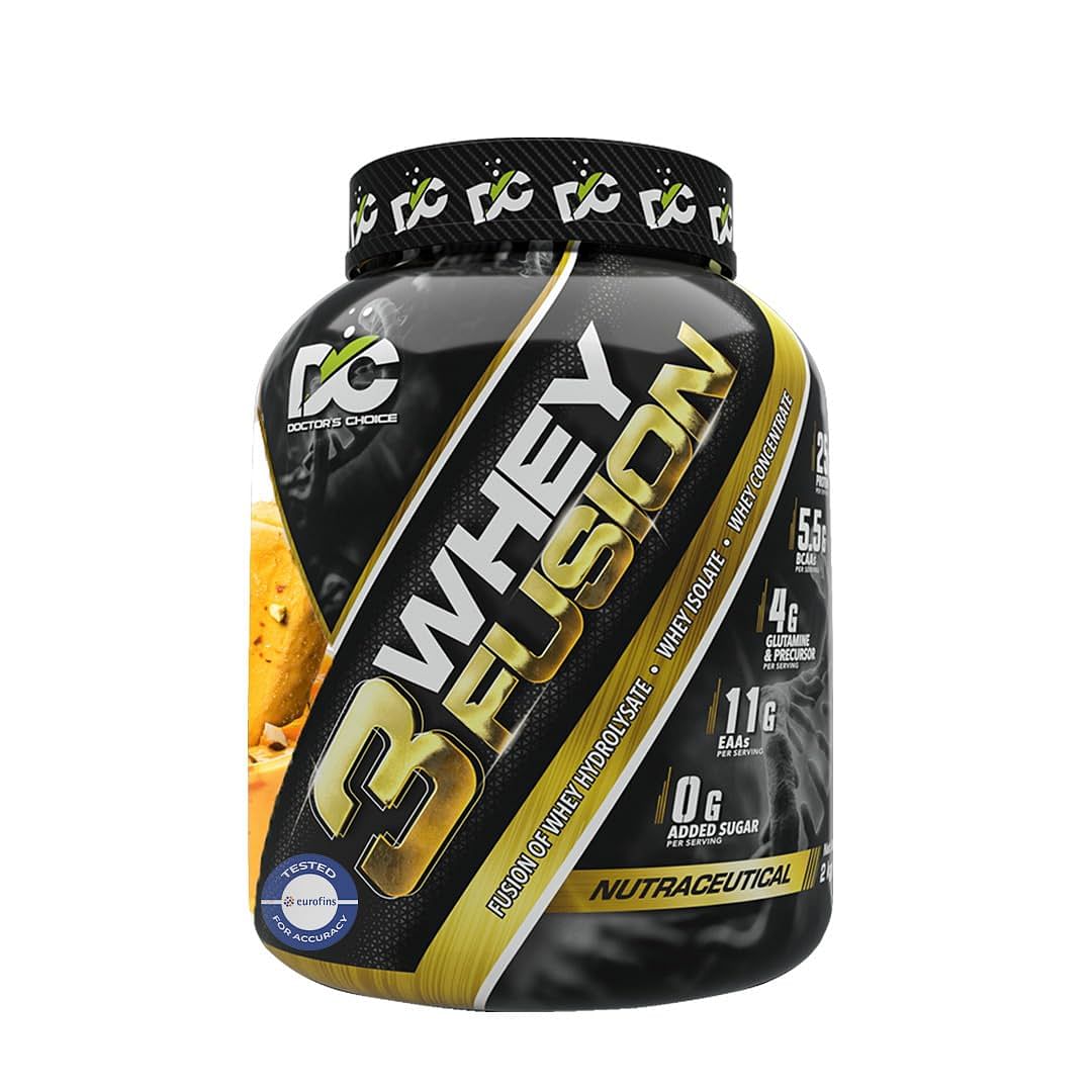 DC DOCTOR'S CHOICE Whey Protein 3Whey Fusion 2Kg l Pure Whey Isolate as primary source l Hydrolysate Protein l Fast Recovery l Lab Tested l 25g pro...
DC DOCTOR'S CHOICE Whey Protein 3Whey Fusion 2Kg l Pure Whey Isolate as primary source l Hydrolysate Protein l Fast Recovery l Lab Tested l 25g pro...
