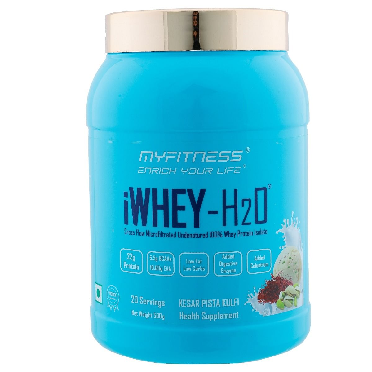 MYFITNESS ® iWHEY- H2O 20 Servings|Whey Protein Isolate| 88% Premium Whey Protein Isolate Per Serving|5.5g BCAA| 10.68g EAA| Added Digestive Enzyme...
MYFITNESS ® iWHEY- H2O 20 Servings|Whey Protein Isolate| 88% Premium Whey Protein Isolate Per Serving|5.5g BCAA| 10.68g EAA| Added Digestive Enzyme...