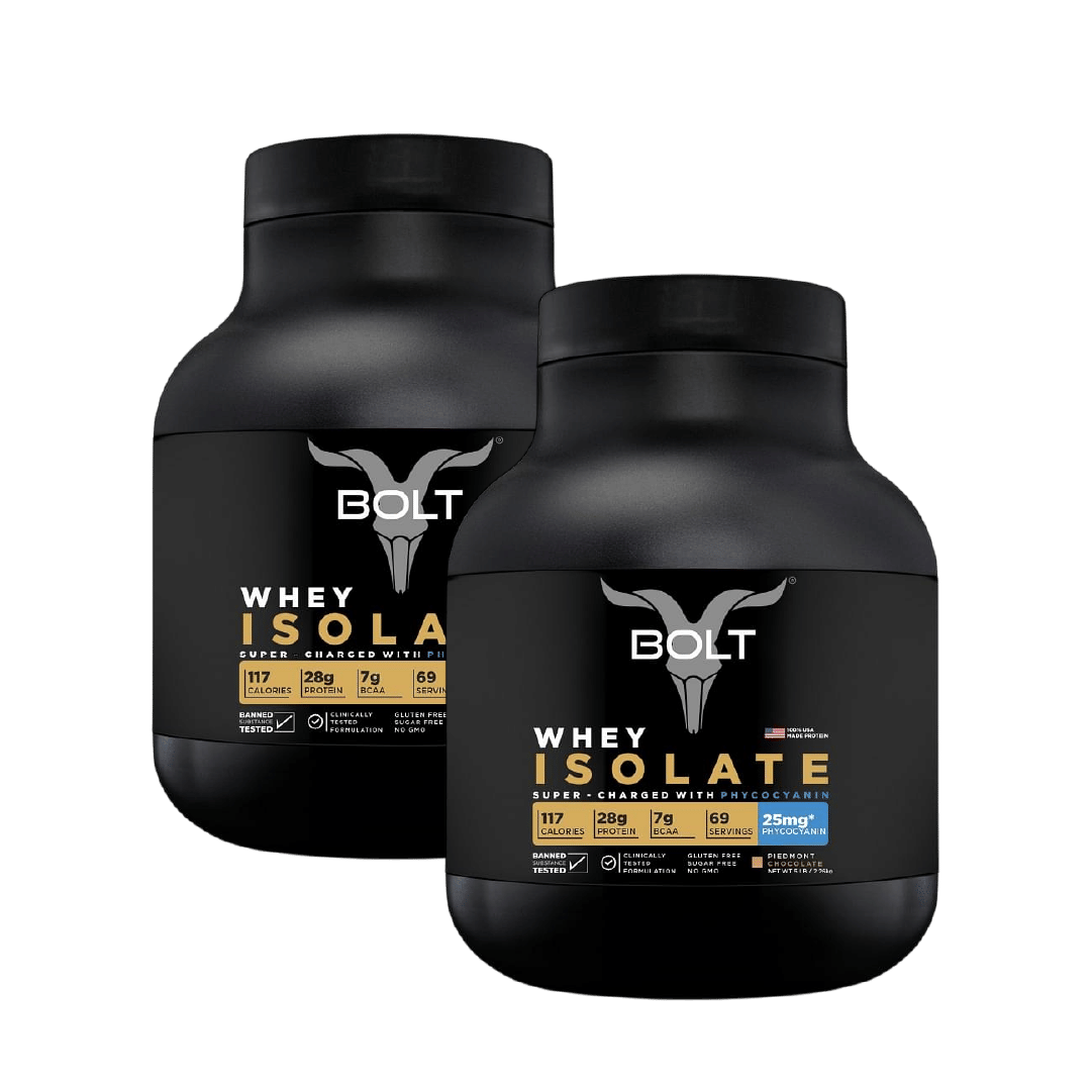 Bolt 100% Whey Isolate Protein 2.26Kg | Piedmont Chocolate | 69 Servings | 28G Protein | 25Mg Phycocyanin | Performance Enhancer | Build Lean Muscl...
Bolt 100% Whey Isolate Protein 2.26Kg | Piedmont Chocolate | 69 Servings | 28G Protein | 25Mg Phycocyanin | Performance Enhancer | Build Lean Muscl...