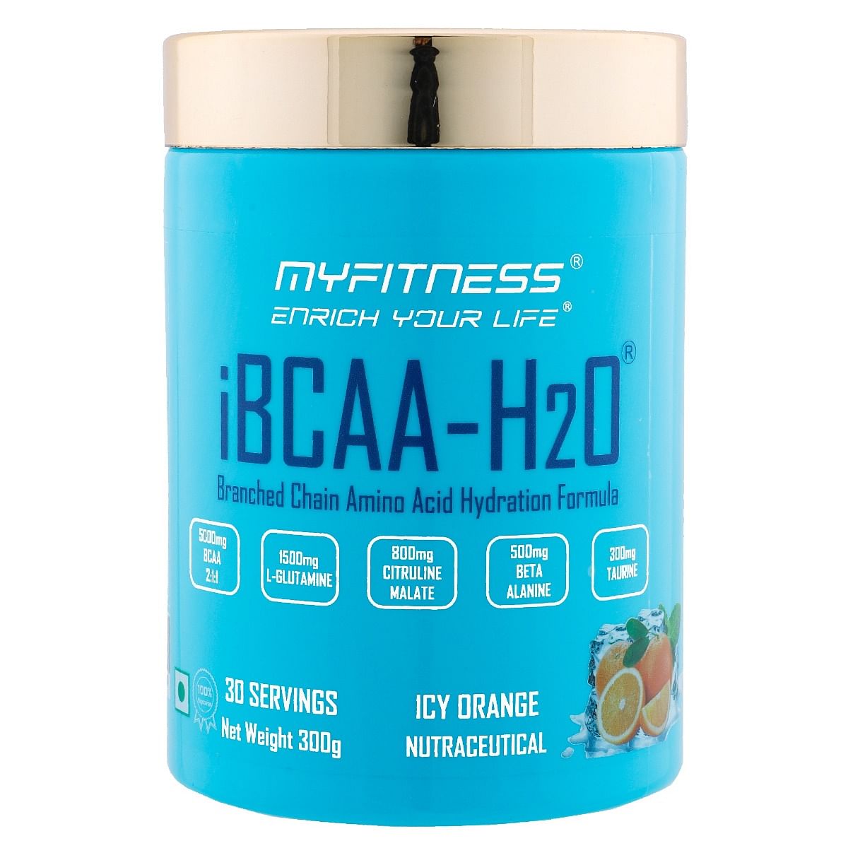 MYFITNESS ® iBCAA-H2O BCAA 30 Servings|5000mg BCAA 2:1:1| 1500mg L-Glutamine|800mg Citruline Malate| 500mg Beta Alanine|300mg Taurine| 850mg Electr...
MYFITNESS ® iBCAA-H2O BCAA 30 Servings|5000mg BCAA 2:1:1| 1500mg L-Glutamine|800mg Citruline Malate| 500mg Beta Alanine|300mg Taurine| 850mg Electr...