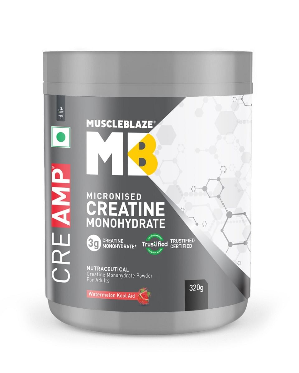 MuscleBlaze Creatine Monohydrate CreAMP™ (Watermelon Kool Aid, 62 Servings, 280g / 0.61lbs) | Trustified Certified Creatine
MuscleBlaze Creatine Monohydrate CreAMP™ (Watermelon Kool Aid, 62 Servings, 280g / 0.61lbs) | Trustified Certified Creatine