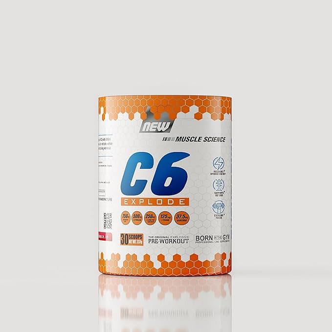 Muscle Science C6 30 Serv Pre Workout | 3200 mg Beta Alanine For Endurance | 1500 mg Arginine & 1000mg Citrulline For Pump | 190mg Caffeine And 250...
Muscle Science C6 30 Serv Pre Workout | 3200 mg Beta Alanine For Endurance | 1500 mg Arginine & 1000mg Citrulline For Pump | 190mg Caffeine And 250...