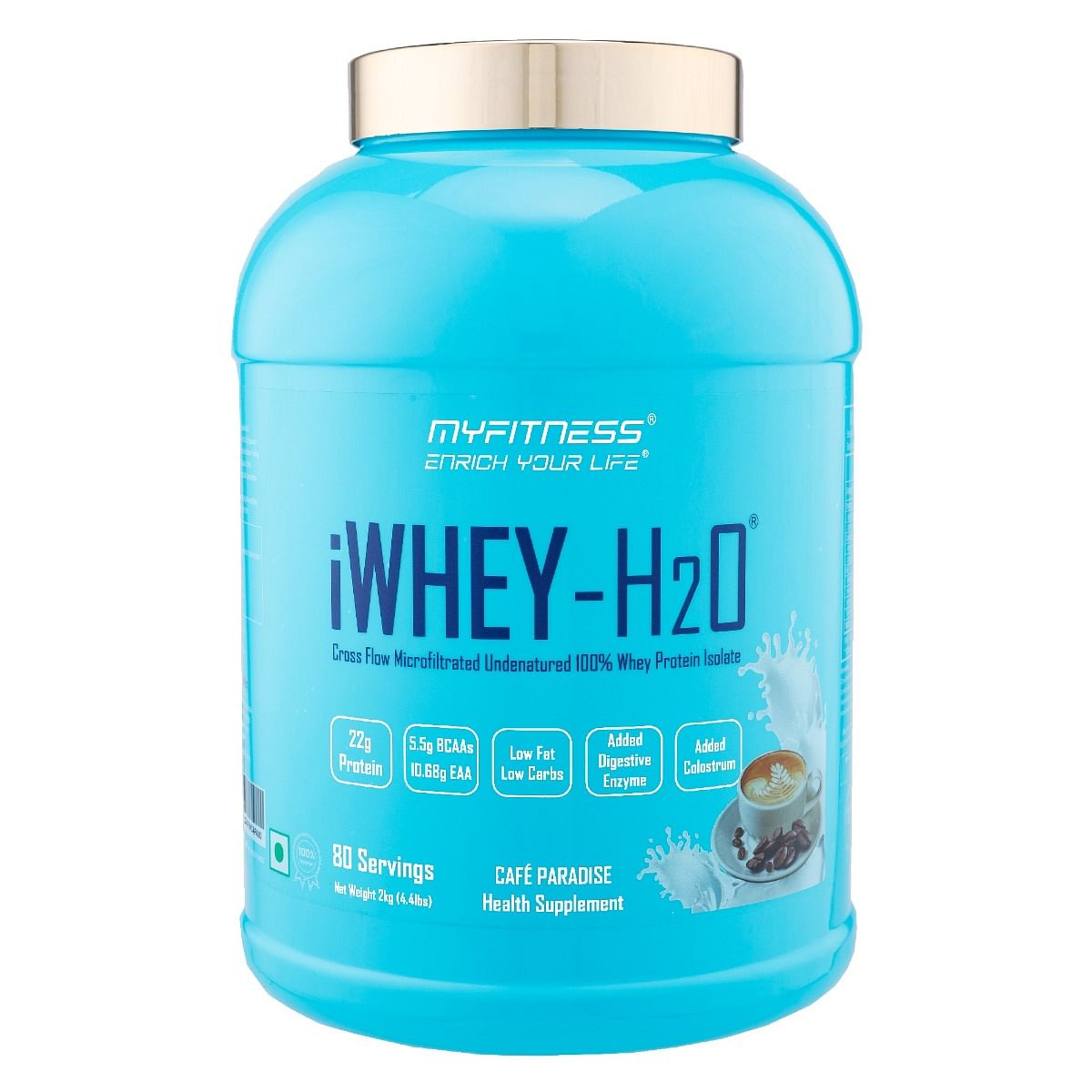 MYFITNESS ® iWHEY- H2O 80 Servings|Whey Protein Isolate| 88% Premium Whey Protein Isolate Per Serving|5.5g BCAA| 10.68g EAA| Added Digestive Enzyme...
MYFITNESS ® iWHEY- H2O 80 Servings|Whey Protein Isolate| 88% Premium Whey Protein Isolate Per Serving|5.5g BCAA| 10.68g EAA| Added Digestive Enzyme...
