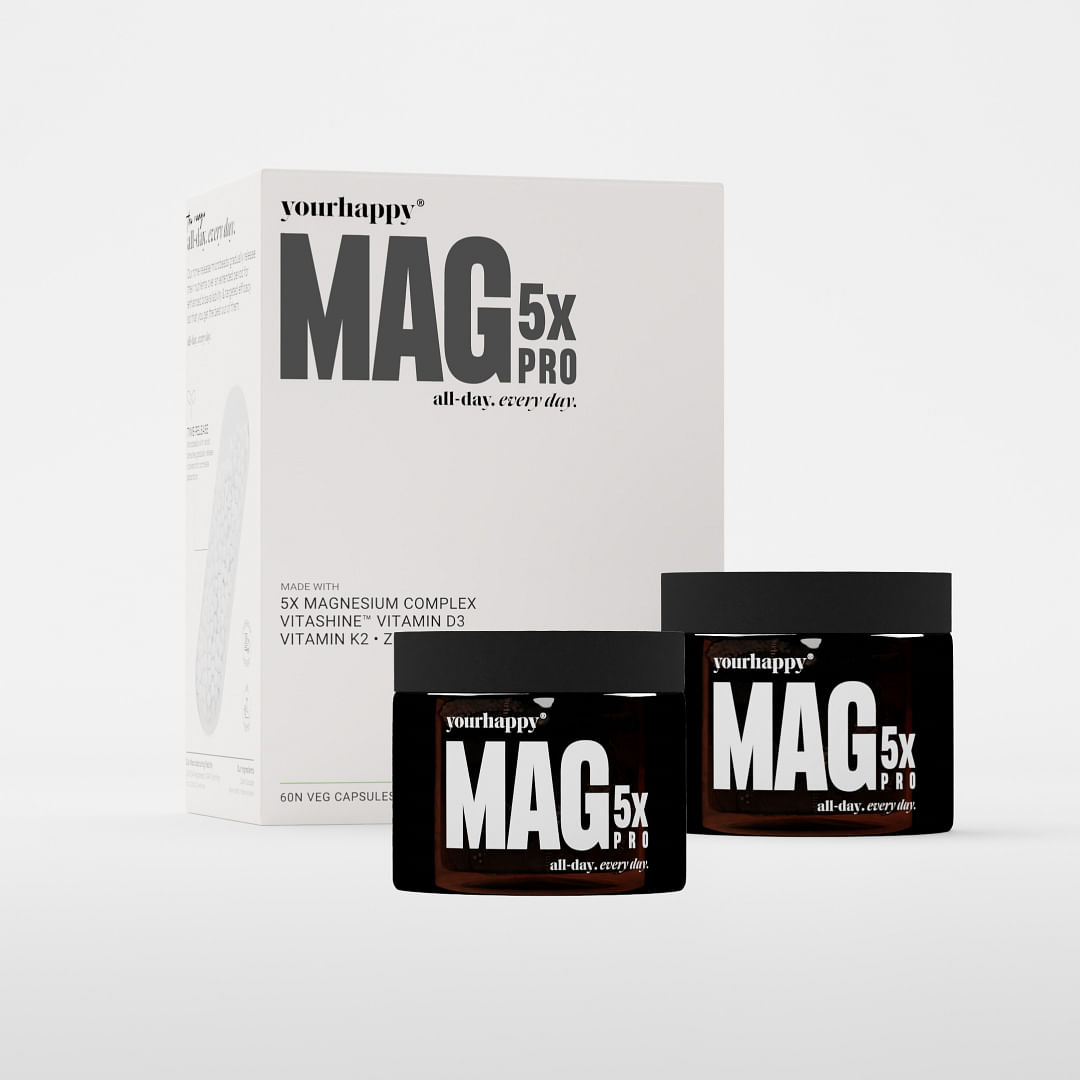 YourHappyLife Magnesium 5X Pro | Advanced Slow-Release Magnesium Supplement with 5 Forms of Magnesium, Vitamin D3, K2 & Zinc for Sleep, Recovery & ...
YourHappyLife Magnesium 5X Pro | Advanced Slow-Release Magnesium Supplement with 5 Forms of Magnesium, Vitamin D3, K2 & Zinc for Sleep, Recovery & ...