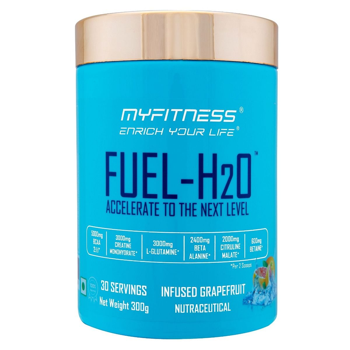 Myfitness® FUEL-H2O|5000mg BCAA 2:1:1|3000mg Creatine|3000mg L-Glutamine|2400mg Beta Alanine|2000mg Citruline Malate|1000mg Taurine|600mg Betaine| ...
Myfitness® FUEL-H2O|5000mg BCAA 2:1:1|3000mg Creatine|3000mg L-Glutamine|2400mg Beta Alanine|2000mg Citruline Malate|1000mg Taurine|600mg Betaine| ...