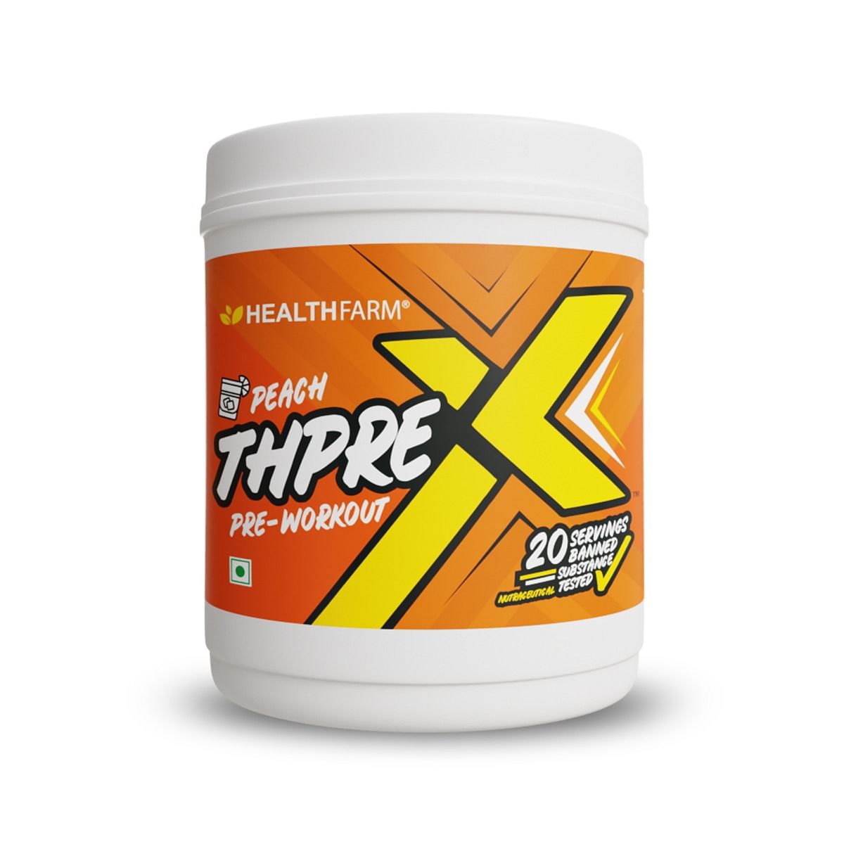 Healthfarm ThPre Workout Powder| Sports Nutrition Supplement for Men & Women - For Working Out, Hydration, Mental Focus & Energy (Peach, 250g)
Healthfarm ThPre Workout Powder| Sports Nutrition Supplement for Men & Women - For Working Out, Hydration, Mental Focus & Energy (Peach, 250g)