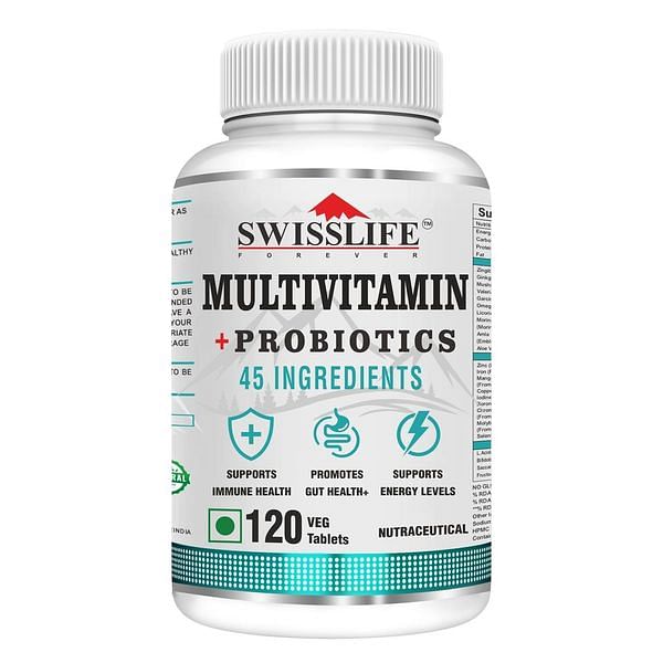 SwissLife Forever Multivitamin with Probiotics - 45 ingredients for men and women| Vit.A, B vitamins, C, D, E | Biotin, Zinc, Vitamins, Minerals an...
SwissLife Forever Multivitamin with Probiotics - 45 ingredients for men and women| Vit.A, B vitamins, C, D, E | Biotin, Zinc, Vitamins, Minerals an...