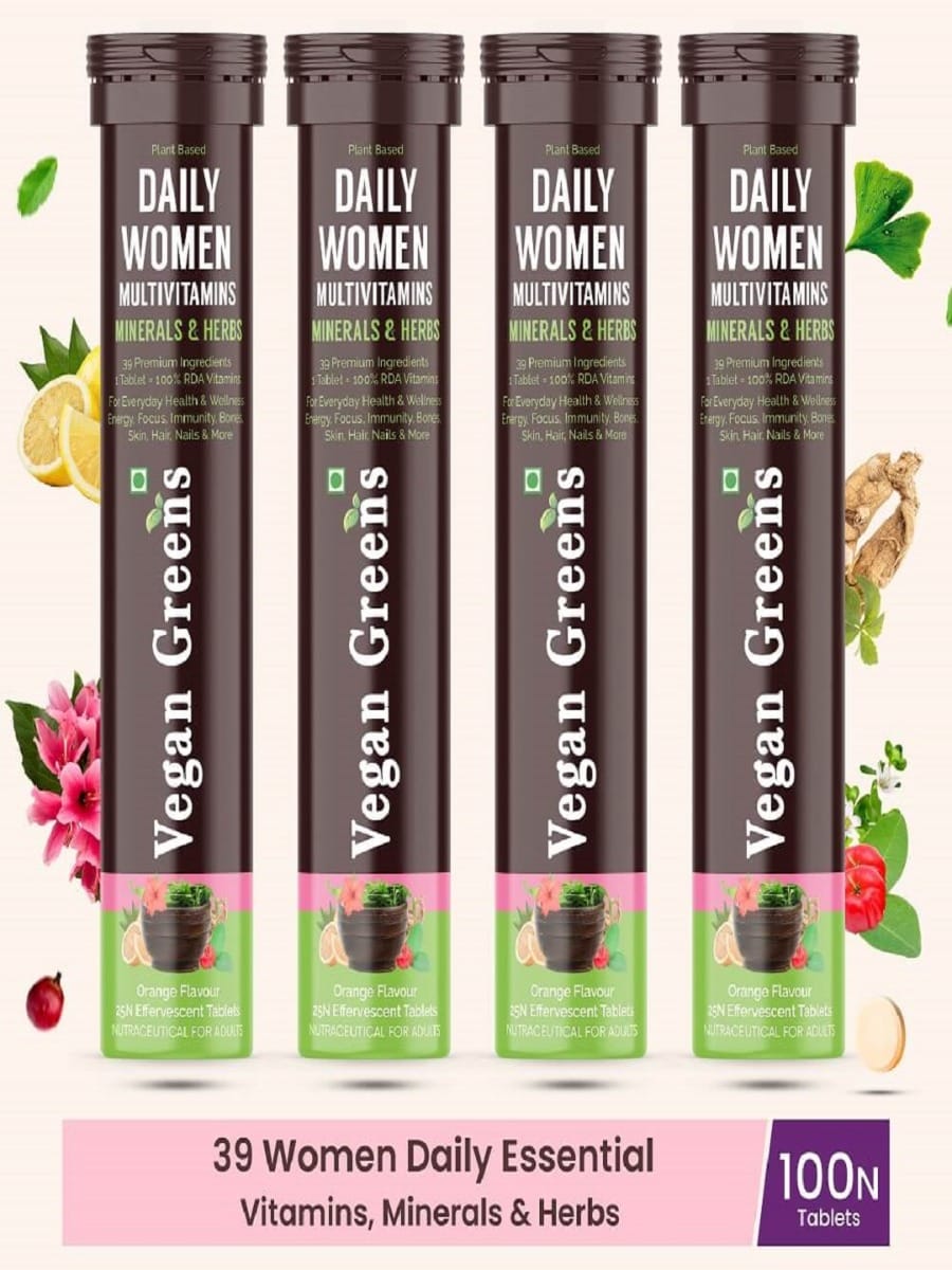 Vegan Greens Daily Women Multivitamins (39 Vitamins, Minerals & Herbs). 100% RDA. Menstrual Health, Energy, Focus, Immunity, Joints, Bones, Skin, H...
Vegan Greens Daily Women Multivitamins (39 Vitamins, Minerals & Herbs). 100% RDA. Menstrual Health, Energy, Focus, Immunity, Joints, Bones, Skin, H...