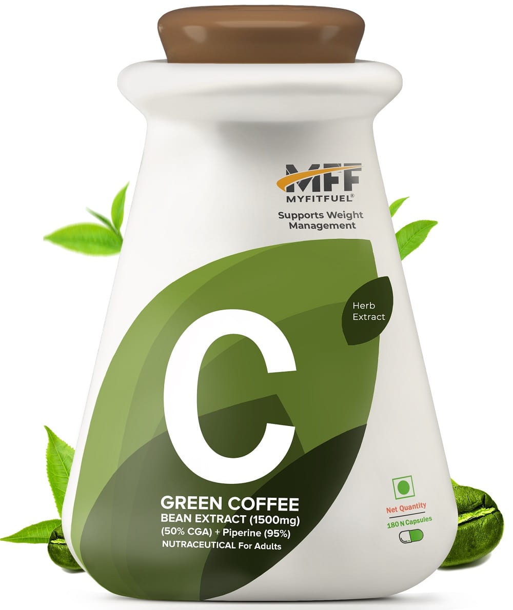 MyFitFuel Green Coffee Extract 50% CGA with Piperine 95%(1500mg), 180 Capsules
MyFitFuel Green Coffee Extract 50% CGA with Piperine 95%(1500mg), 180 Capsules