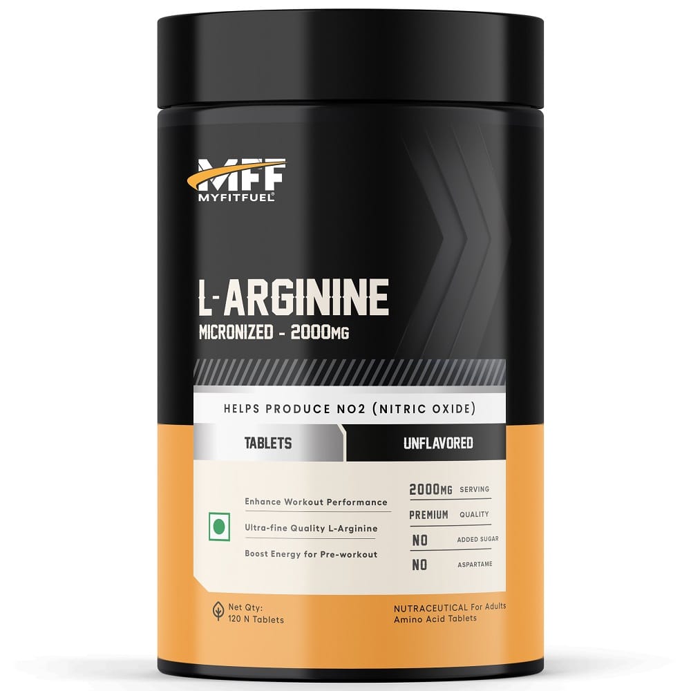 MyFitFuel L-Arginine (2000 mg) 120 Capsules
MyFitFuel L-Arginine (2000 mg) 120 Capsules