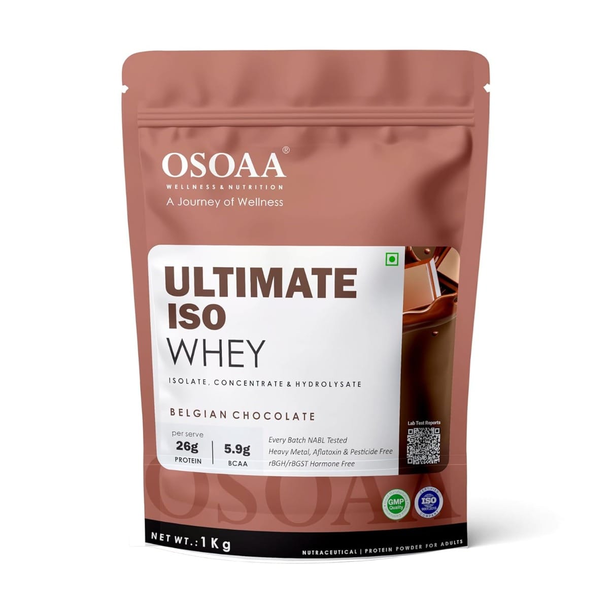 OSOAA Ultimate ISO Whey Protein Isolate Powder 26g Protein per Serving Muscle Recovery Lean Muscle Support Fast Absorption Protein Supplement 1kg B...