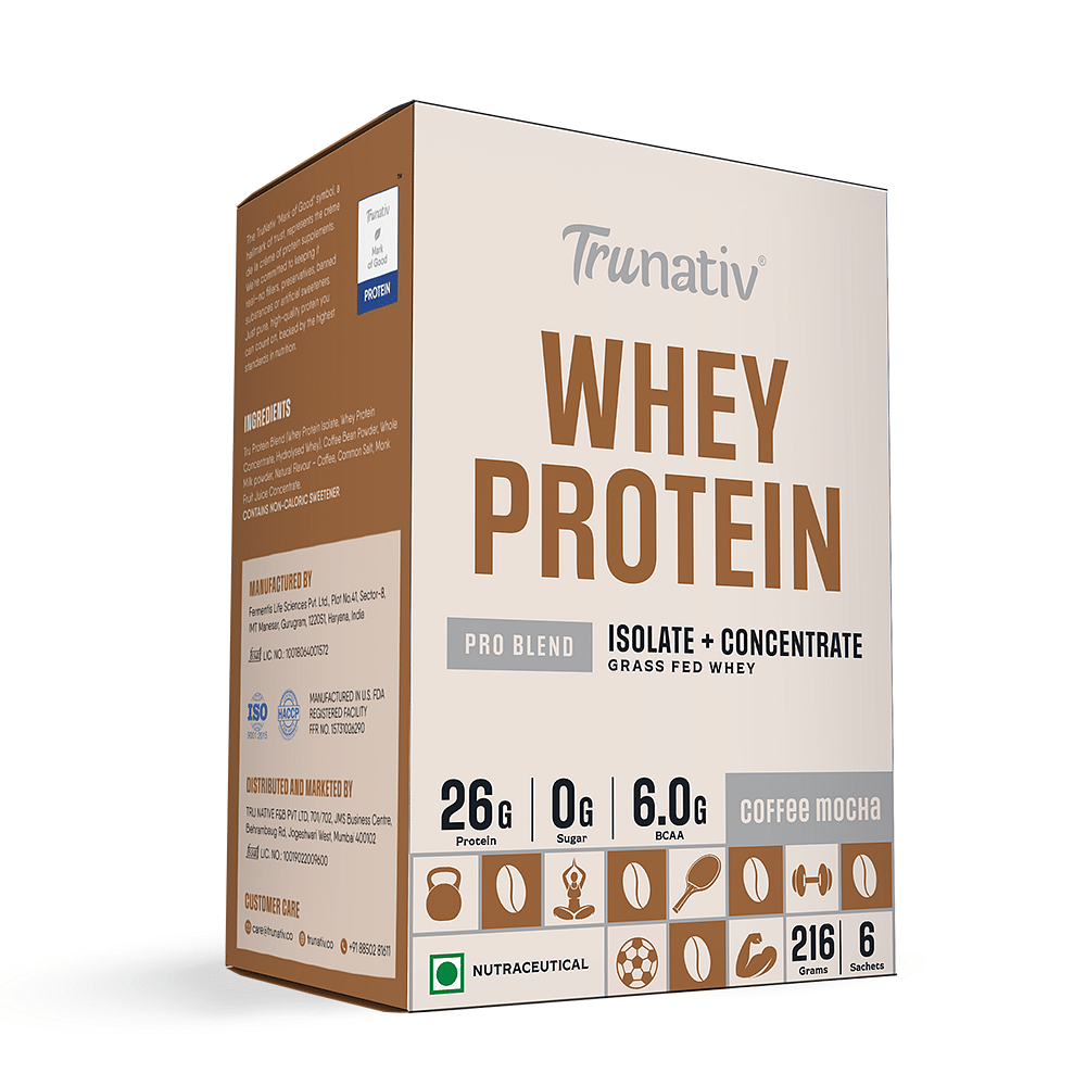 Trunativ Pro Blend Whey Protein | Coffee Mocha | 26g Protein & 6g BCAA per Serving | Grass-Fed Isolate & Concentrate| Lab Tested for Purity & Accur...
Trunativ Pro Blend Whey Protein | Coffee Mocha | 26g Protein & 6g BCAA per Serving | Grass-Fed Isolate & Concentrate| Lab Tested for Purity & Accur...