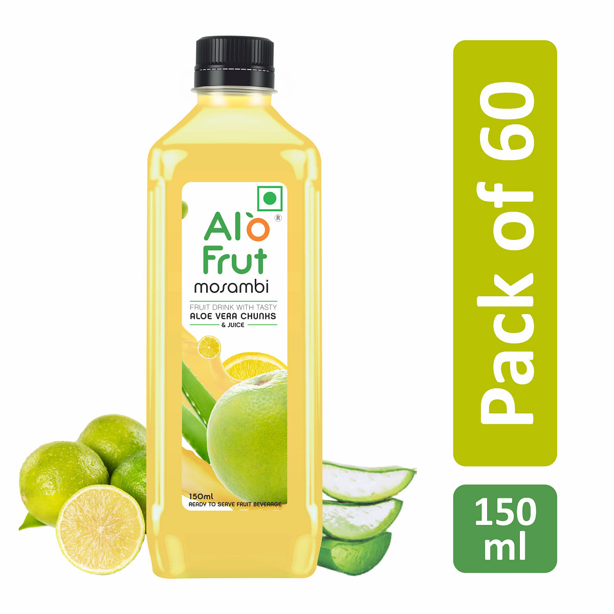 Alofrut Mosambi Fruit Drink with Tasty Aloevera Chunks & Juice -150ml (Pack of 60)| Goodness of Fruits and Aloevera|Ready-to-Serve Fruit Juice | Mo...
Alofrut Mosambi Fruit Drink with Tasty Aloevera Chunks & Juice -150ml (Pack of 60)| Goodness of Fruits and Aloevera|Ready-to-Serve Fruit Juice | Mo...