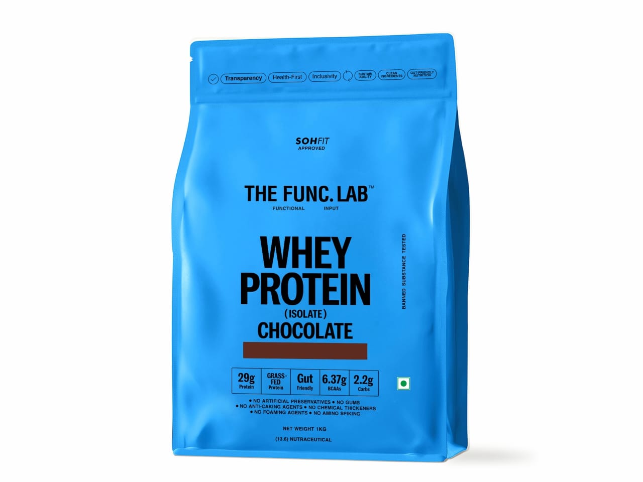 The Func. Lab Whey Protein Isolate - Chocolate Flavour | 1 kg | Grass‑Fed, 29g Protein, 6.37g BCAA per Scoop | High Protein Supplement for Muscle G...
The Func. Lab Whey Protein Isolate - Chocolate Flavour | 1 kg | Grass‑Fed, 29g Protein, 6.37g BCAA per Scoop | High Protein Supplement for Muscle G...
