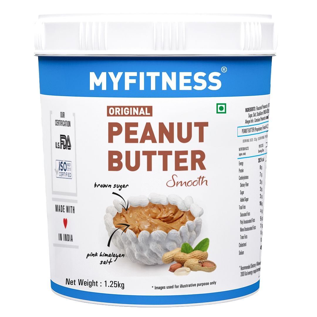 Myfitness Original Peanut Butter Smooth 1.25Kg | 21g Protein | 39 Serving | Protein Rich | Boost Energy
Myfitness Original Peanut Butter Smooth 1.25Kg | 21g Protein | 39 Serving | Protein Rich | Boost Energy