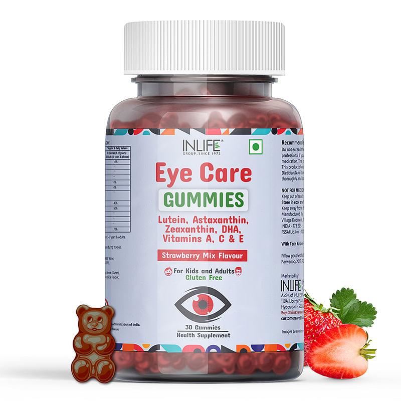 INLIFE Eye Care Supplement for Kids and Adults | Lutein and Zeaxanthin Gummies with Omega 3 Algal DHA, Astaxanthin, Vitamin A, C & E to Support Eye...
INLIFE Eye Care Supplement for Kids and Adults | Lutein and Zeaxanthin Gummies with Omega 3 Algal DHA, Astaxanthin, Vitamin A, C & E to Support Eye...
