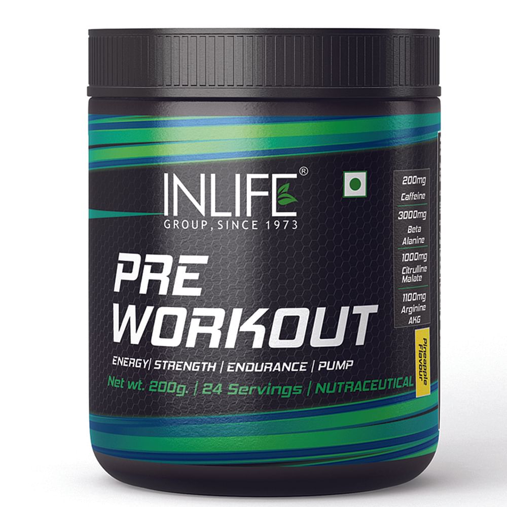 INLIFE Pre-Workout Supplement 200mg Caffeine, 1000mg Citrulline, 1100mg Arginine AAKG, 3000mg B-Alanine, Creatine, Taurine, Betaine Anhydrous Pre W...
INLIFE Pre-Workout Supplement 200mg Caffeine, 1000mg Citrulline, 1100mg Arginine AAKG, 3000mg B-Alanine, Creatine, Taurine, Betaine Anhydrous Pre W...