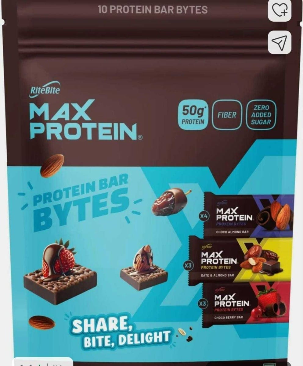 RiteBite Freebie Max Protein Daily Mini Protein Bar bytes Assorted pouch of 10 bytes
