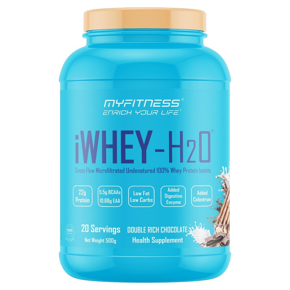 MYFITNESS ® iWHEY-H2O |Whey Protein Isolate|22g Premium Whey Protein Isolate Per Serving|5.5g BCAA’s | 10.68g EAA’s|Added Digestive Enzyme |Low Fat...
MYFITNESS ® iWHEY-H2O |Whey Protein Isolate|22g Premium Whey Protein Isolate Per Serving|5.5g BCAA’s | 10.68g EAA’s|Added Digestive Enzyme |Low Fat...