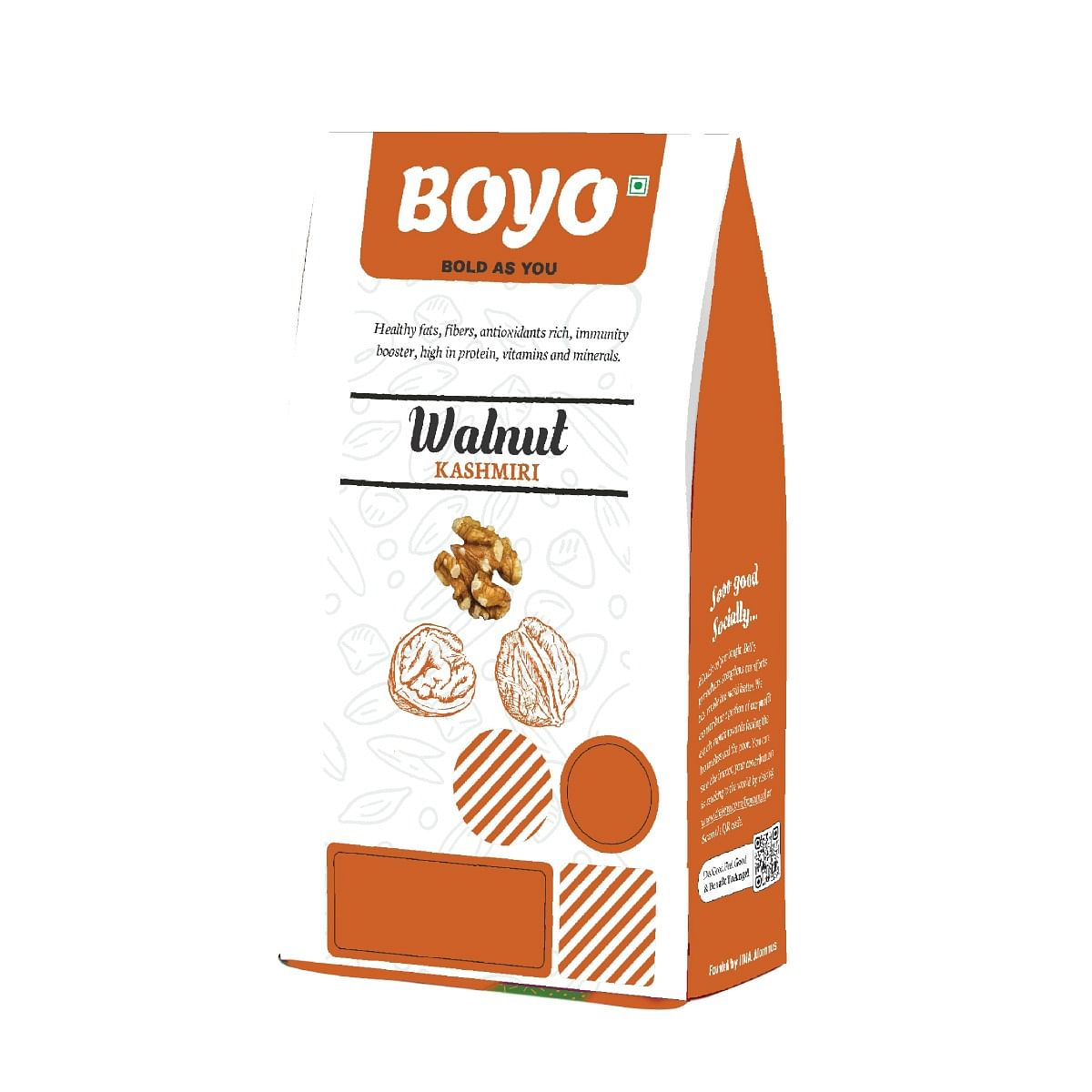 BOYO 100% Natural Kashmiri Walnut Kernels 200g Without Shell For Morning Consumption Dry Fruit
BOYO 100% Natural Kashmiri Walnut Kernels 200g Without Shell For Morning Consumption Dry Fruit