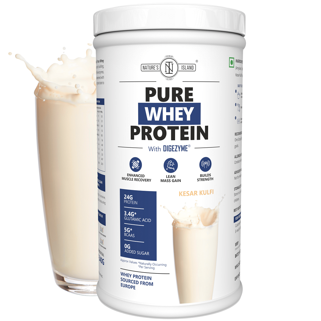 Natures Island Pure Whey Protein With Digezyme |European Whey, High Absorption, No Sugar, No Sucralose, No Thickener, No Protein Spiking | 24G Prot...
Natures Island Pure Whey Protein With Digezyme |European Whey, High Absorption, No Sugar, No Sucralose, No Thickener, No Protein Spiking | 24G Prot...