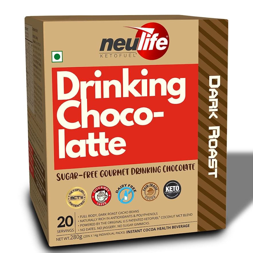 NEULIFE KETOFUEL Drinking Chocolate Powder Sugar-free | Hot Chocolate Powder with Coconut MCTs | Carb-free & Keto-friendly (20 sachets)
NEULIFE KETOFUEL Drinking Chocolate Powder Sugar-free | Hot Chocolate Powder with Coconut MCTs | Carb-free & Keto-friendly (20 sachets)