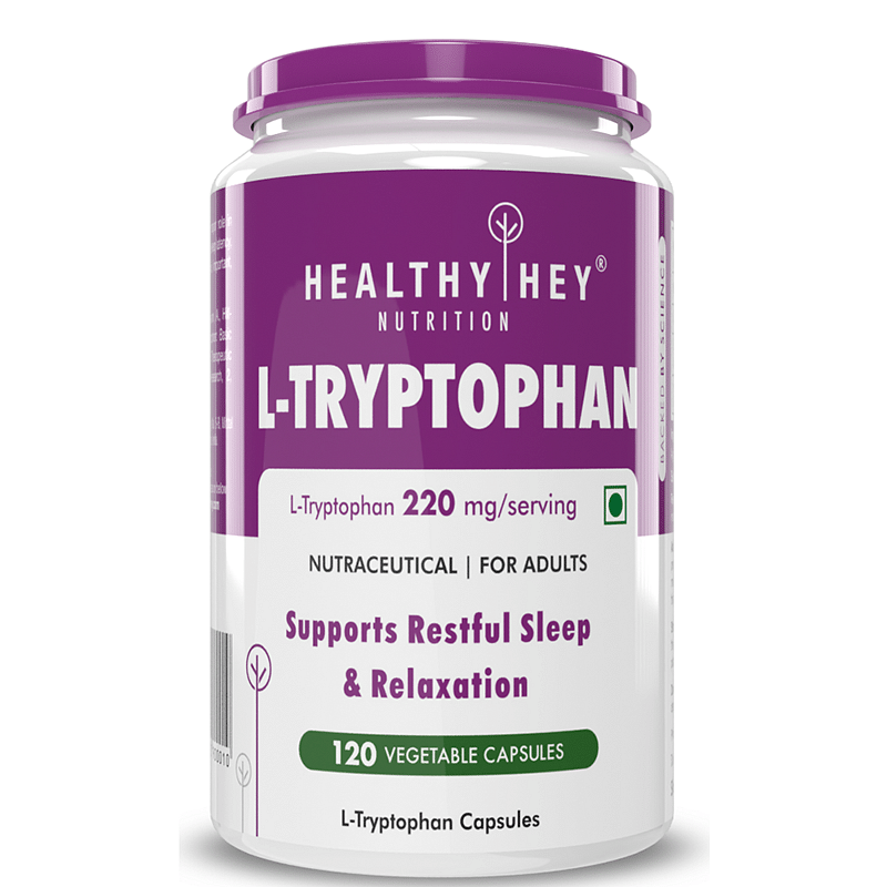 HealthyHey Nutrition L Tryptophan 120 Veg Capsules