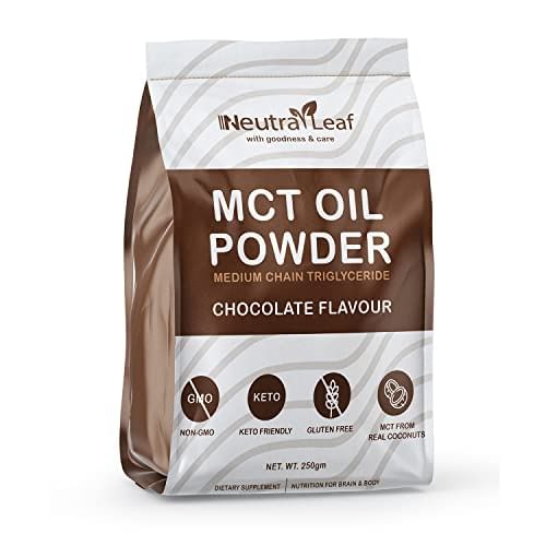 NeutraLeaf MCT Oil Powder for Keto Friendly Diet which Acts as Fuel for Brain & Body 250g - Chocolate
NeutraLeaf MCT Oil Powder for Keto Friendly Diet which Acts as Fuel for Brain & Body 250g - Chocolate
