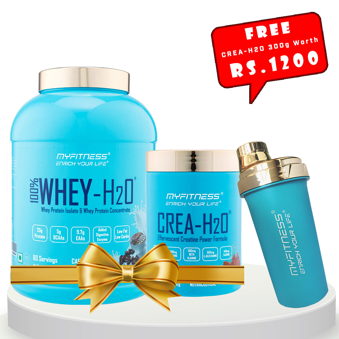 MYFITNESS 100% WHEY-H2O Cafe Mocha + MYFITNESS CREA-H2O 30 Servings Fizzy Watermelon + FREE SHAKER BOTTLE 650ml
MYFITNESS 100% WHEY-H2O Cafe Mocha + MYFITNESS CREA-H2O 30 Servings Fizzy Watermelon + FREE SHAKER BOTTLE 650ml