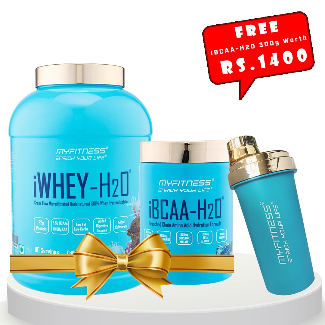 MYFITNESS iWHEY- H2O Chocolate Paradise + MYFITNESS iBCAA-H2O 30 Servings Icy Blue Raspberry + FREE SHAKER BOTTLE 650ml
MYFITNESS iWHEY- H2O Chocolate Paradise + MYFITNESS iBCAA-H2O 30 Servings Icy Blue Raspberry + FREE SHAKER BOTTLE 650ml