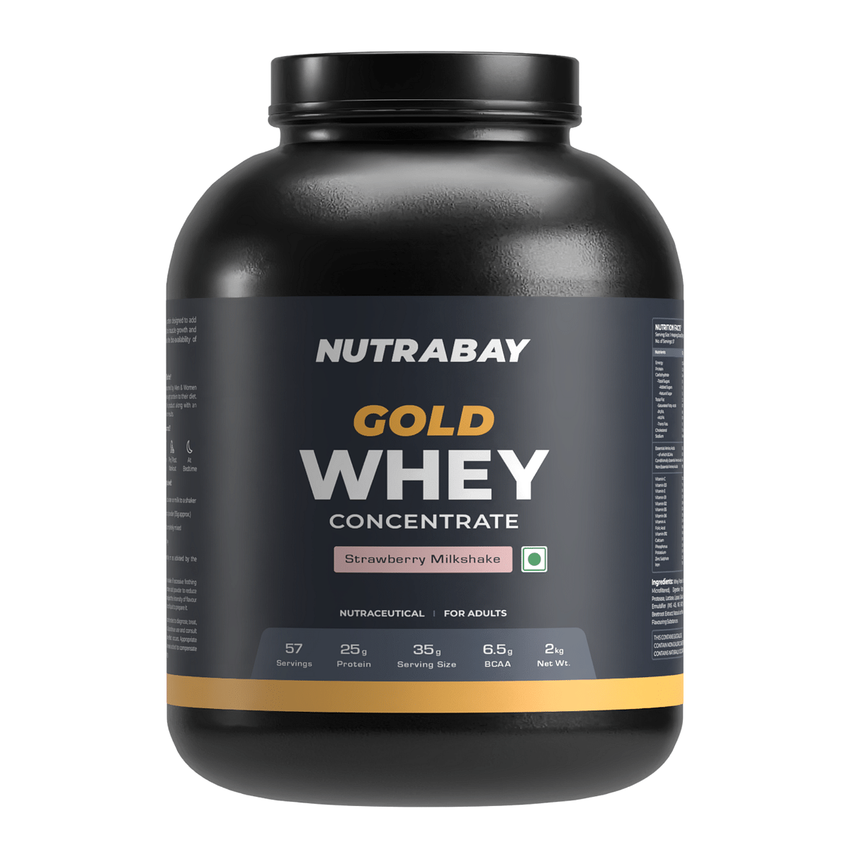 Nutrabay Gold Whey Protein Concentrate 2Kg | 57 Serving | 25g Protein | Strawberry Milkshake Flavour | Build Muscle | Fast Recovery
Nutrabay Gold Whey Protein Concentrate 2Kg | 57 Serving | 25g Protein | Strawberry Milkshake Flavour | Build Muscle | Fast Recovery