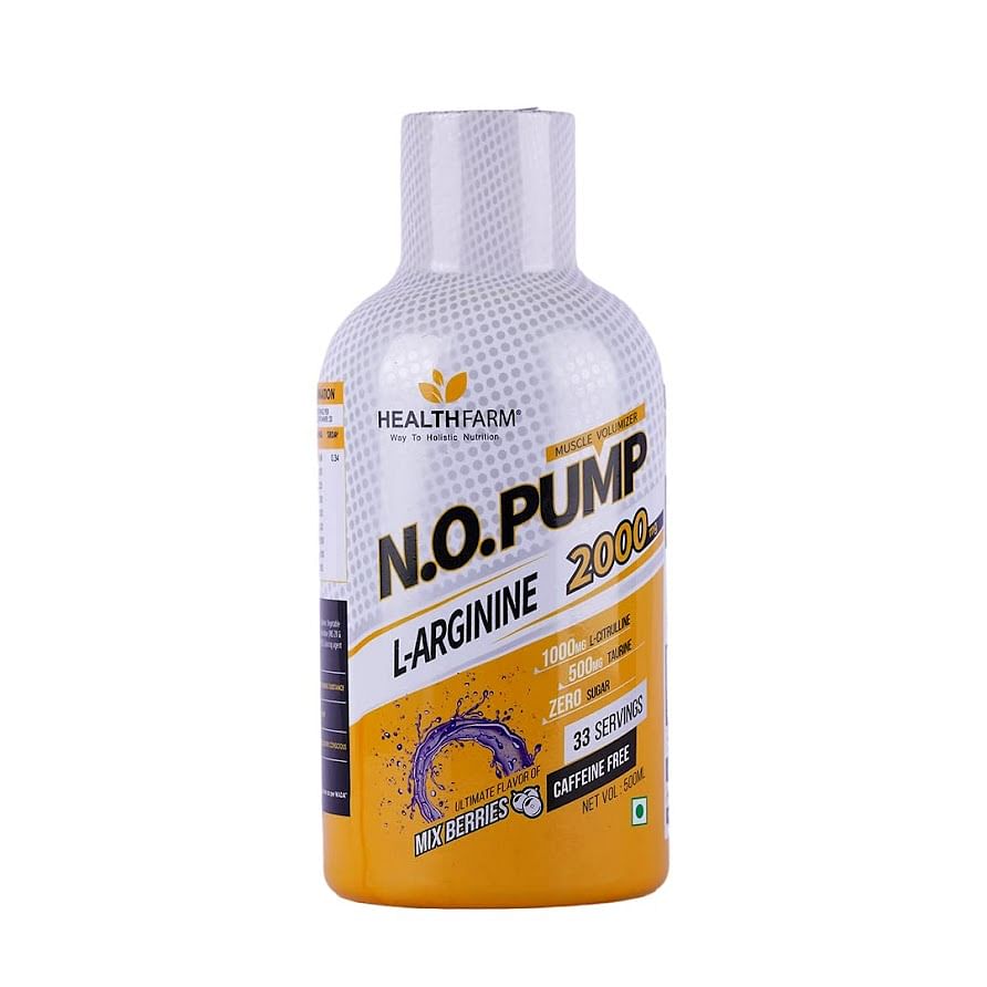 Healthfarm Nitric Oxide Liquid Supplement With L Arginine & L Citrulline for Muscle Growth, Pumps, Vascularity, & Energy -33 servings|450ml (MIX BE...
Healthfarm Nitric Oxide Liquid Supplement With L Arginine & L Citrulline for Muscle Growth, Pumps, Vascularity, & Energy -33 servings|450ml (MIX BE...