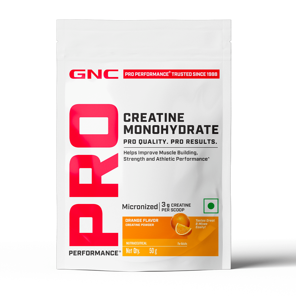 GNC Pro Performance Pure Micronized Creatine Monohydrate Orange | 50 gm | Instantized | Fuels Muscles | Increase Muscle Mass | Rapid Absorption | L...
GNC Pro Performance Pure Micronized Creatine Monohydrate Orange | 50 gm | Instantized | Fuels Muscles | Increase Muscle Mass | Rapid Absorption | L...