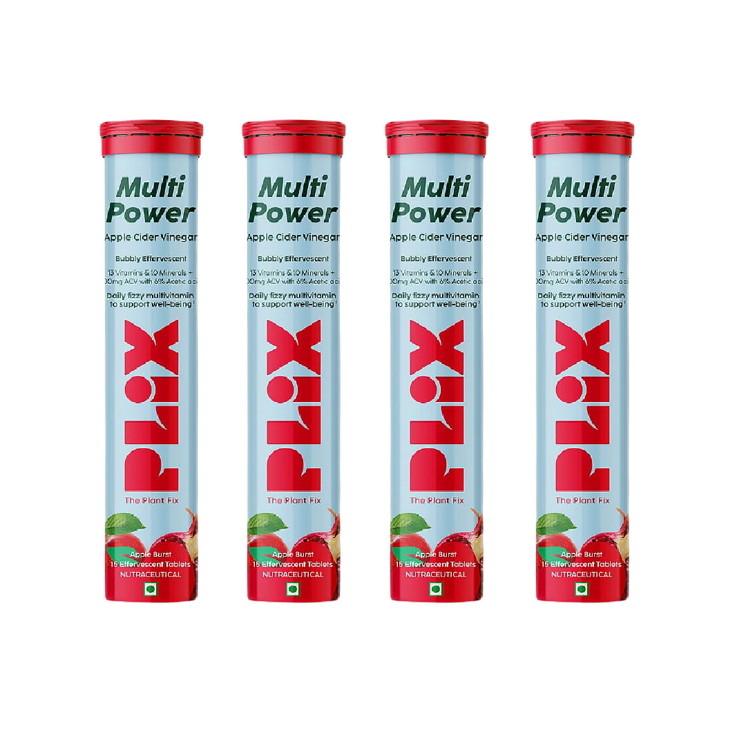 PLIX - THE PLANT FIX Multi Power Multivitamin + Apple Cider Vinegar 15 Fizzy Effervescent Tablets, Pack of 4 (Apple Burst) with 13 Vitamins and 10 ...
PLIX - THE PLANT FIX Multi Power Multivitamin + Apple Cider Vinegar 15 Fizzy Effervescent Tablets, Pack of 4 (Apple Burst) with 13 Vitamins and 10 ...