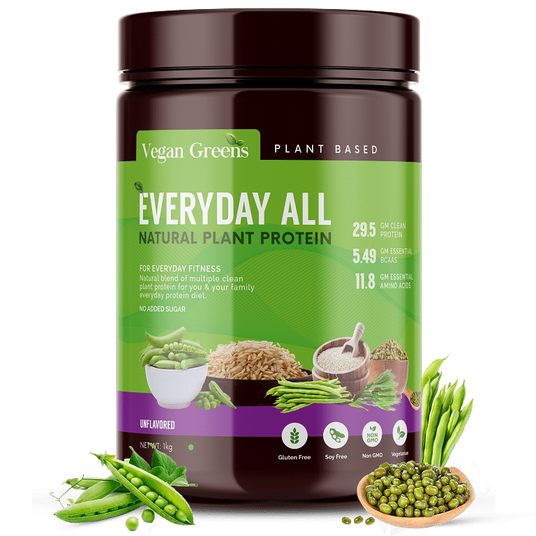 Vegan Greens Everyday All Natural Plant Protein- Clean High Protein For Everyday Fitness (1 Kg, Unflavored)
Vegan Greens Everyday All Natural Plant Protein- Clean High Protein For Everyday Fitness (1 Kg, Unflavored)
