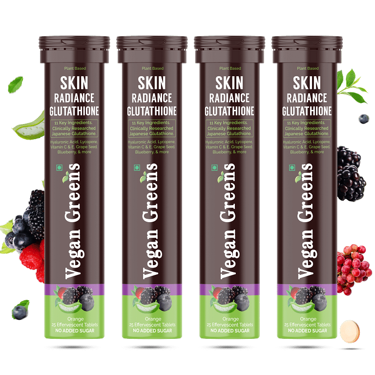 Vegan Greens Skin Radiance Japanese Glutathione with Hyaluronic Acid, Aloe Vera, Lycopene, Vitamin E & C, Grape Seed. For Skin Whitening, Glow & Hy...
Vegan Greens Skin Radiance Japanese Glutathione with Hyaluronic Acid, Aloe Vera, Lycopene, Vitamin E & C, Grape Seed. For Skin Whitening, Glow & Hy...