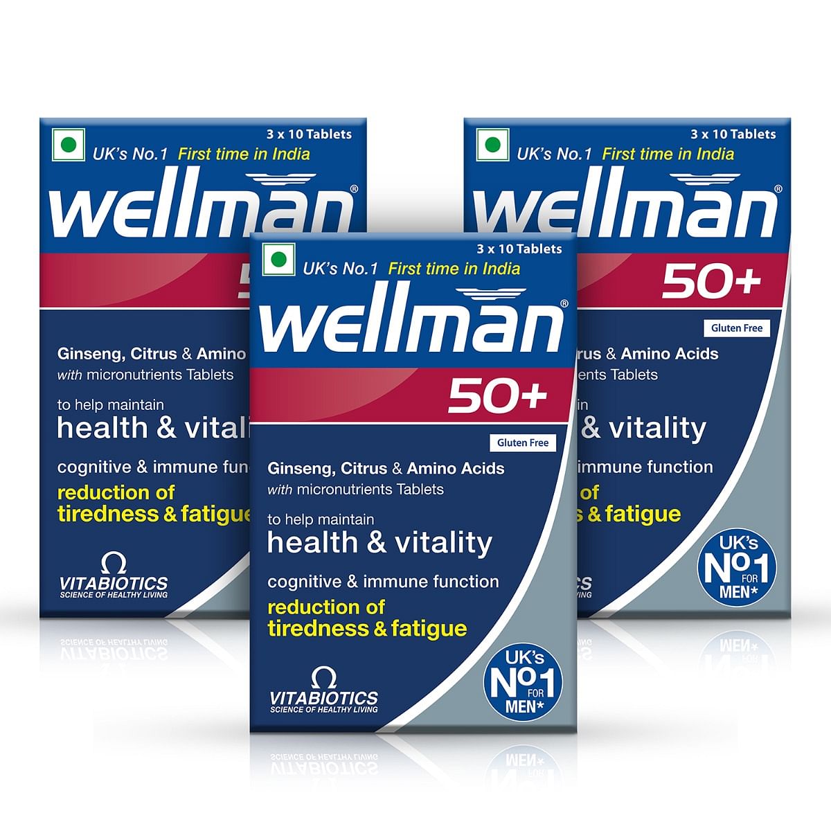 Wellman 50+ - Health Supplements (More than 30 Nutrients) - 30 Tablets (Pack of 3)
Wellman 50+ - Health Supplements (More than 30 Nutrients) - 30 Tablets (Pack of 3)