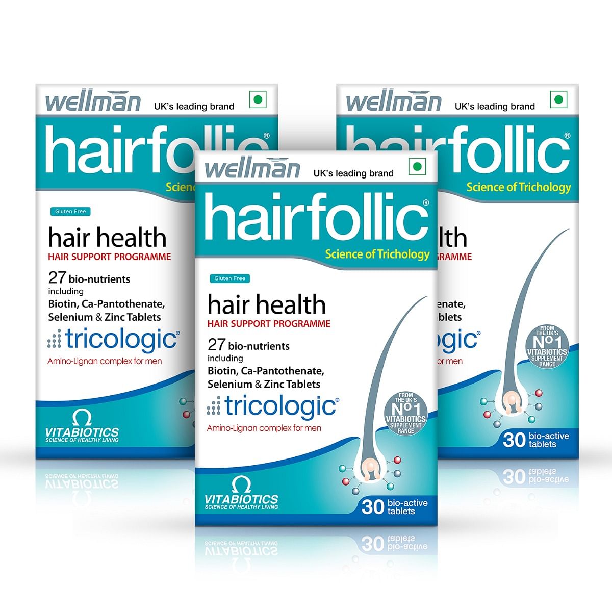 Wellman HairFollic- Hair Supplements (30 Vitamin & Minerals) - 30 Tablets (Pack of 3)
Wellman HairFollic- Hair Supplements (30 Vitamin & Minerals) - 30 Tablets (Pack of 3)