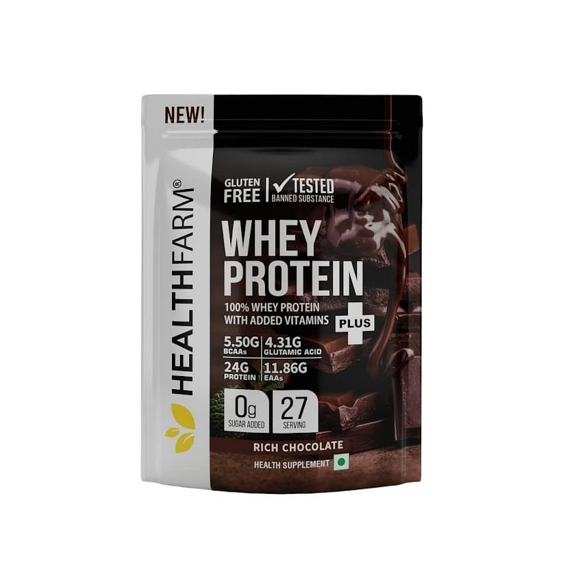 HEALTHFARM Whey protein plus with added vitamins|29 SERVINGS|24 G PROTEIN PER SERVING|5.29G BCAA|4.15G GLUTAMINE|Build Lean and Bigger Muscles (RIC...
HEALTHFARM Whey protein plus with added vitamins|29 SERVINGS|24 G PROTEIN PER SERVING|5.29G BCAA|4.15G GLUTAMINE|Build Lean and Bigger Muscles (RIC...