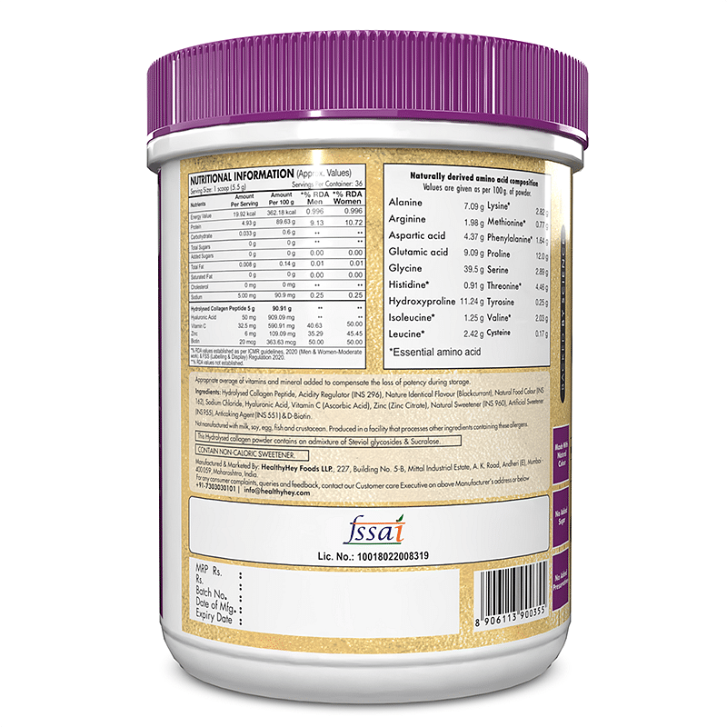 HealthyHey Nutrition Skin Support - Grow-n-Shine® Collagen Power 200g | Hydrolysed Collagen for Women and Men with Hyaluronic Acid, Biotin, Vitamin...
HealthyHey Nutrition Skin Support - Grow-n-Shine® Collagen Power 200g | Hydrolysed Collagen for Women and Men with Hyaluronic Acid, Biotin, Vitamin...