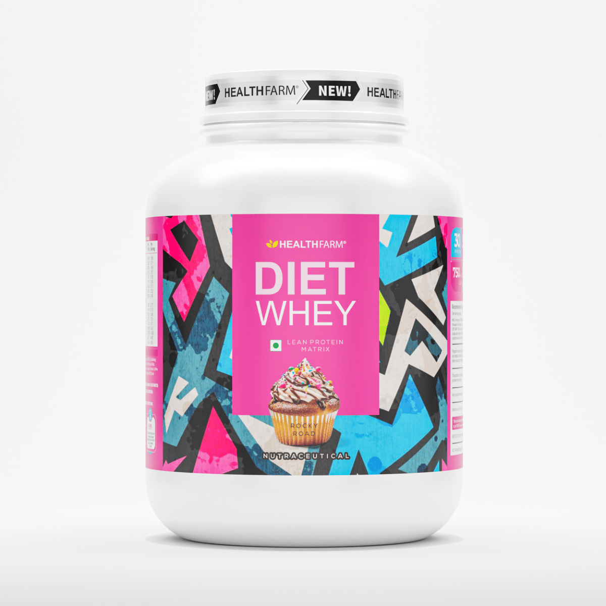 HF Series Slim Meal Shake Diet Whey for lean muscle and fat loss | Meal replacement shake | 40 servings | Added L carnitine and CLA powder for weight loss | 2kg | Flavour-Rocky Road