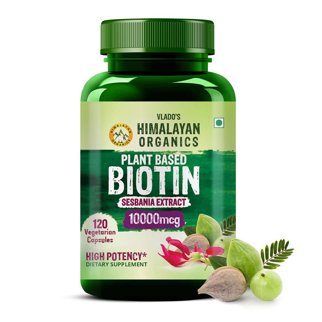 Vlado's Himalayan Organics Plant Based Biotin 10,000mcg/Serve 120 Veg Capsules