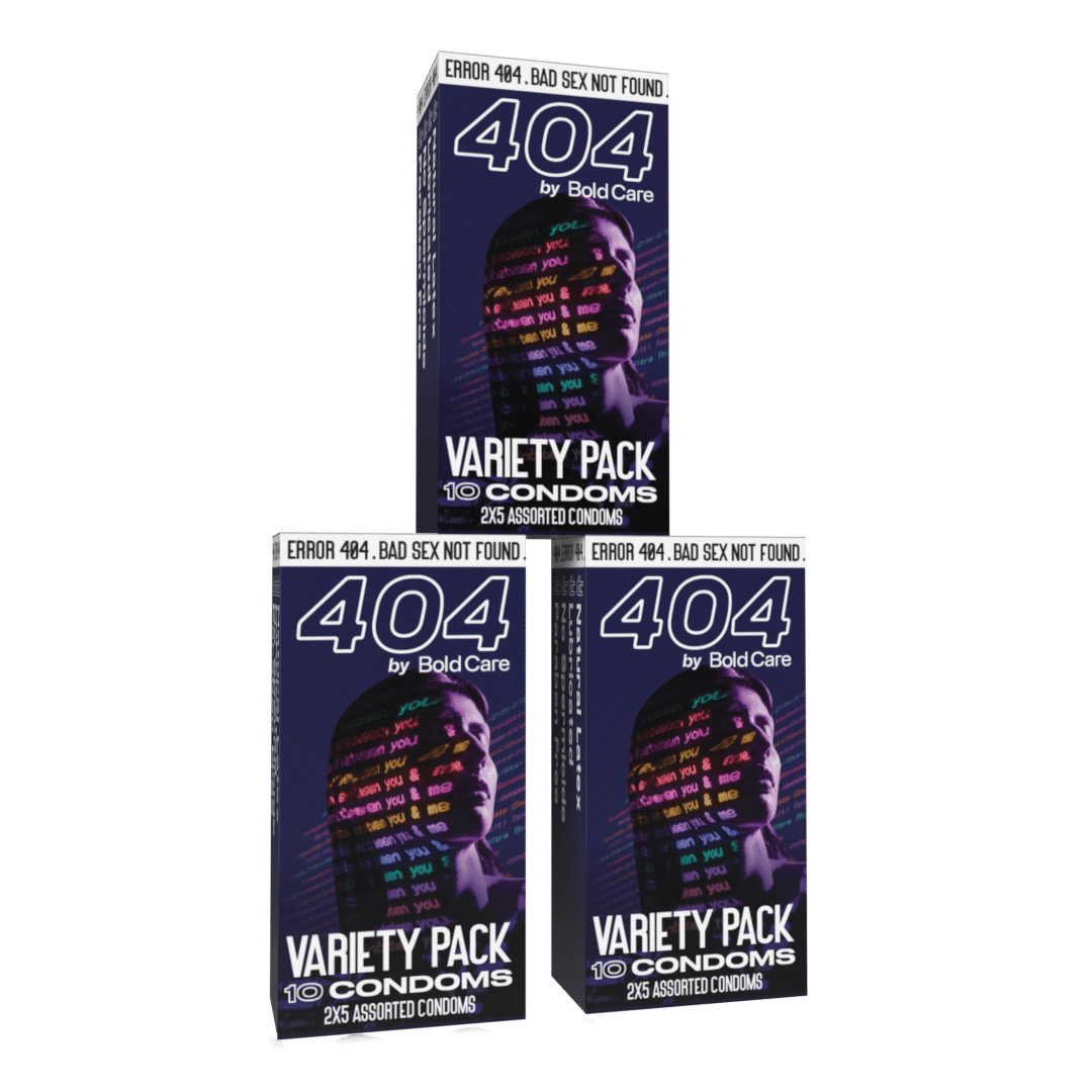 Bold Care 404 Variety Pack with Assorted Condoms (Pack of 3)