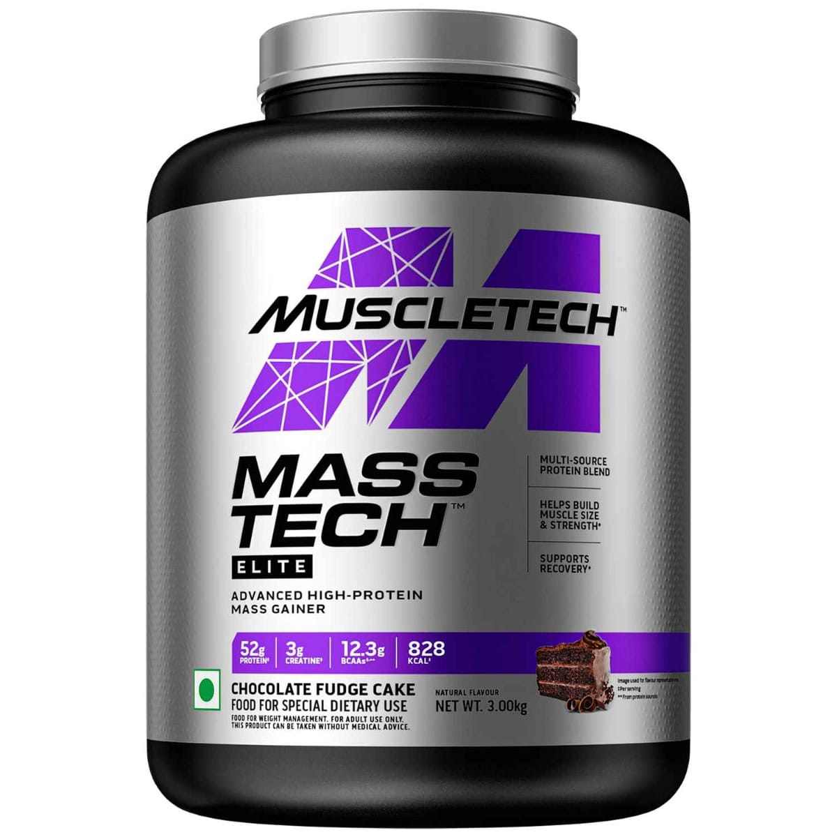 Muscletech Mass-Tech Elite 3Kg Muscletech Mass-Tech Elite Chocolate Fudge Cake 3Kg