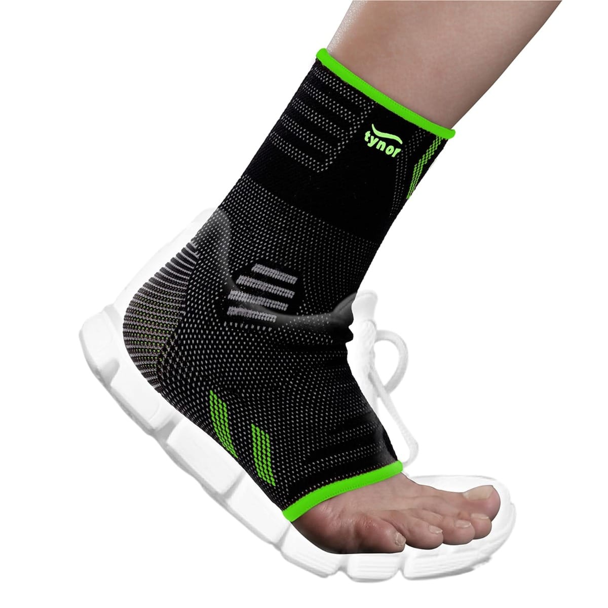 Tynor Ankle Support Air Pro, Black & Green, Large, 1 Unit